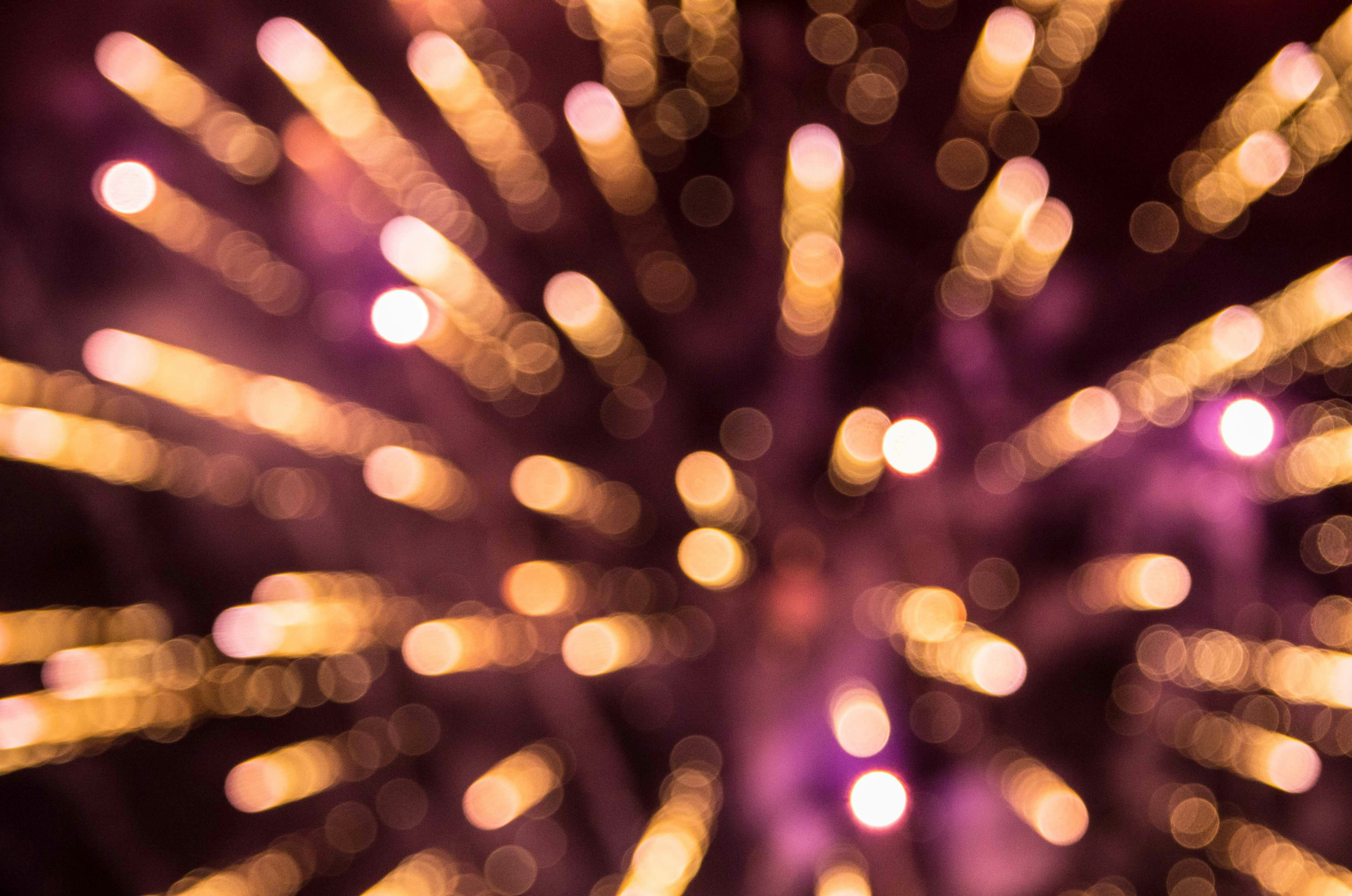 Close up photo of fireworks. 