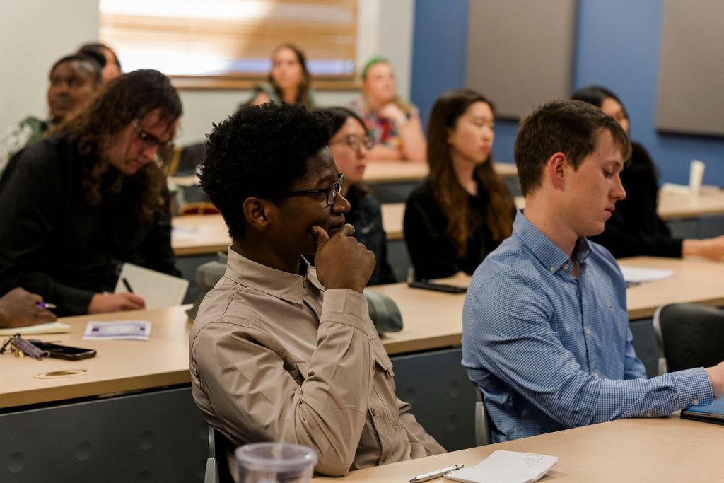 Students listening to a lecture